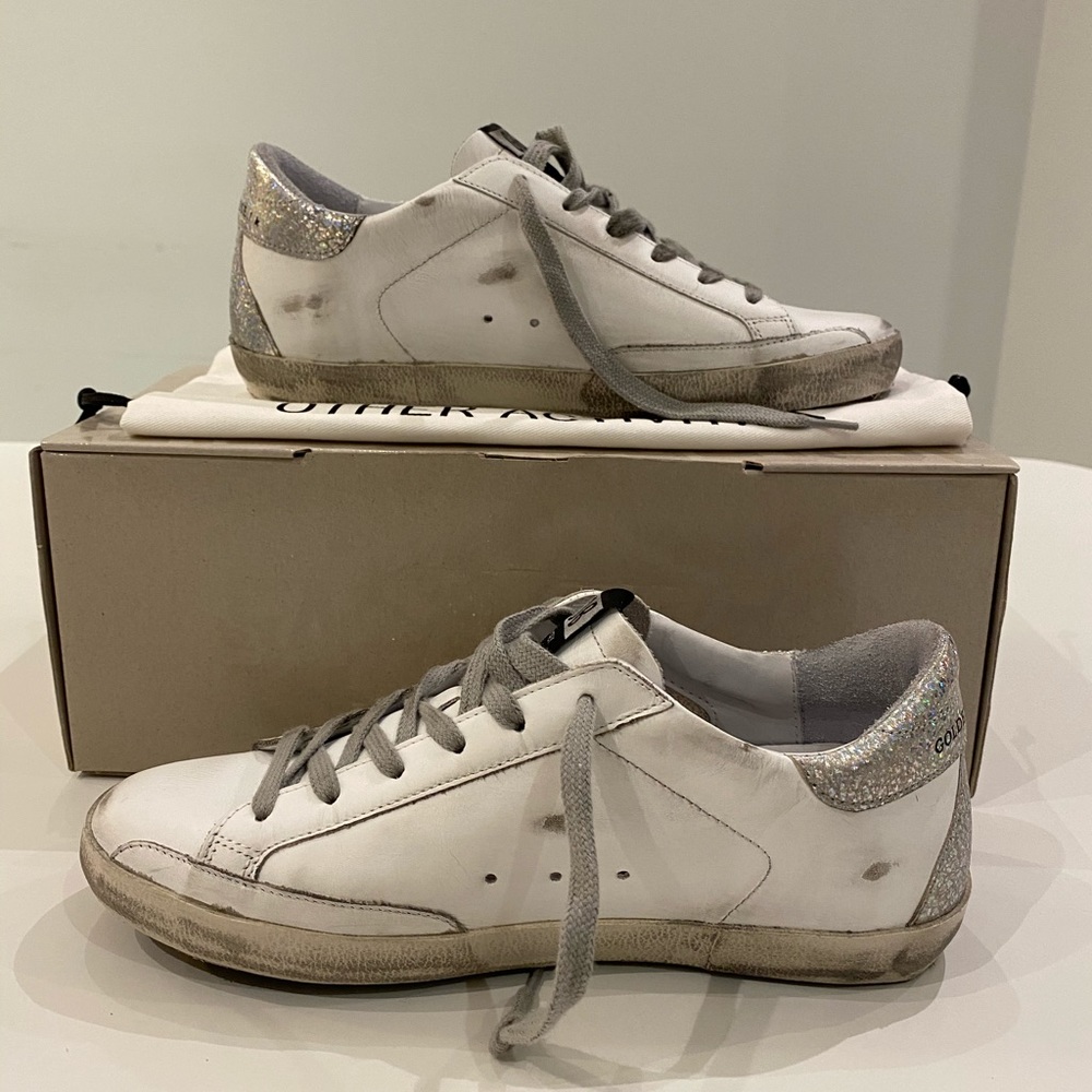 Golden Goose Superstar White Leather/Gold/Silver - Picture 6 of 10